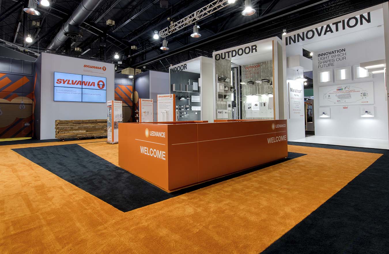 Orange and Black Trade Show Display